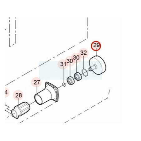 Cloche d'embrayage pour débroussailleuse Kaaz (11014227)