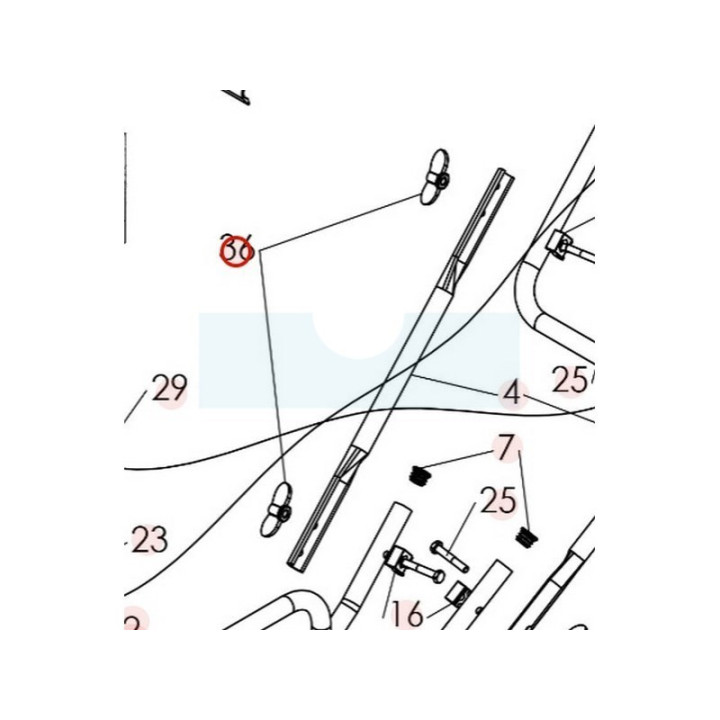 Ecrou de guidon pour motobineuse Roques & Lecoeur (0301000002)