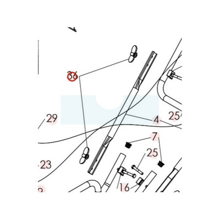 Ecrou de guidon pour motobineuse Sarp (0301000002)