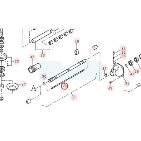 Arbre de transmission souple pour débroussailleuse Kaaz (64021115)