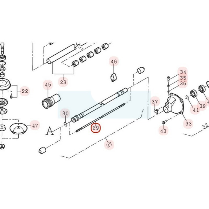 Arbre de transmission souple pour débroussailleuse Kaaz (64021115)