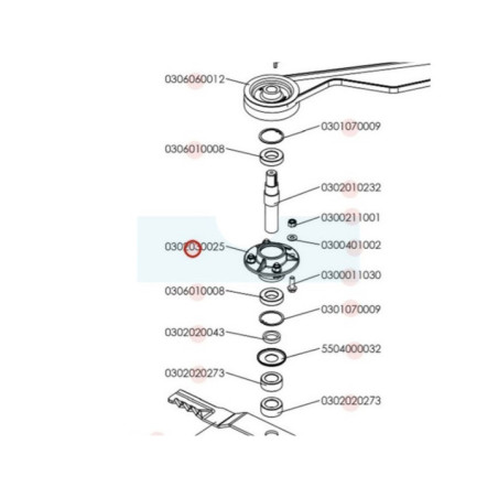 Palier nu pour tondeuse Sarp (0302030025)