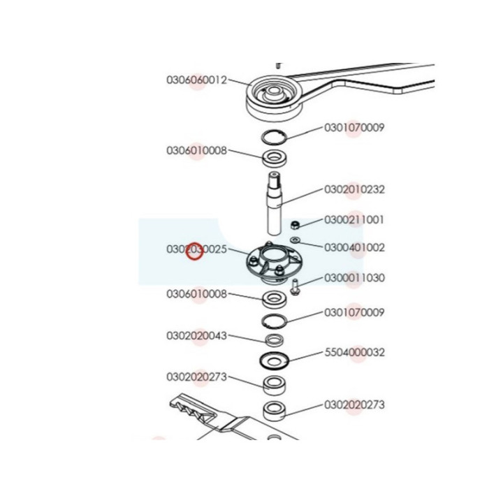 Palier nu pour tondeuse Sarp (0302030025)