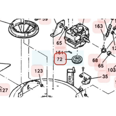 Poulie de transmission pour tondeuse Sarp (0001000007)