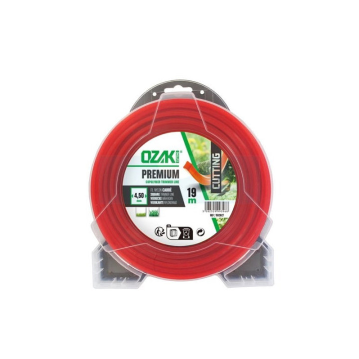 Fil nylon carré Prenium 4,5mm / 19m