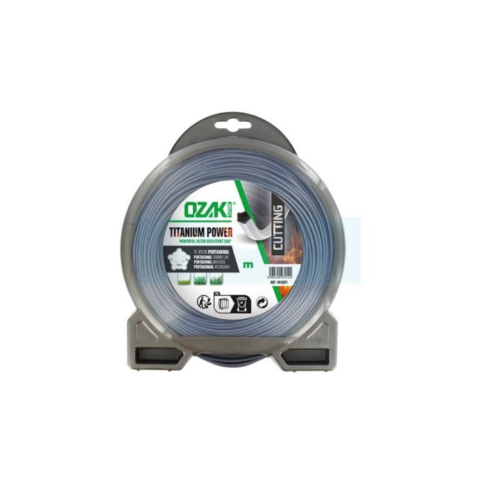 Fil nylon pentagonal titanium power 3mm / 62m