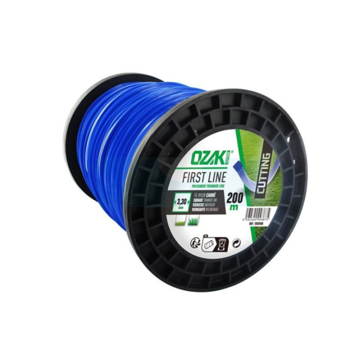 Fil nylon carré 3,3mm / 200m