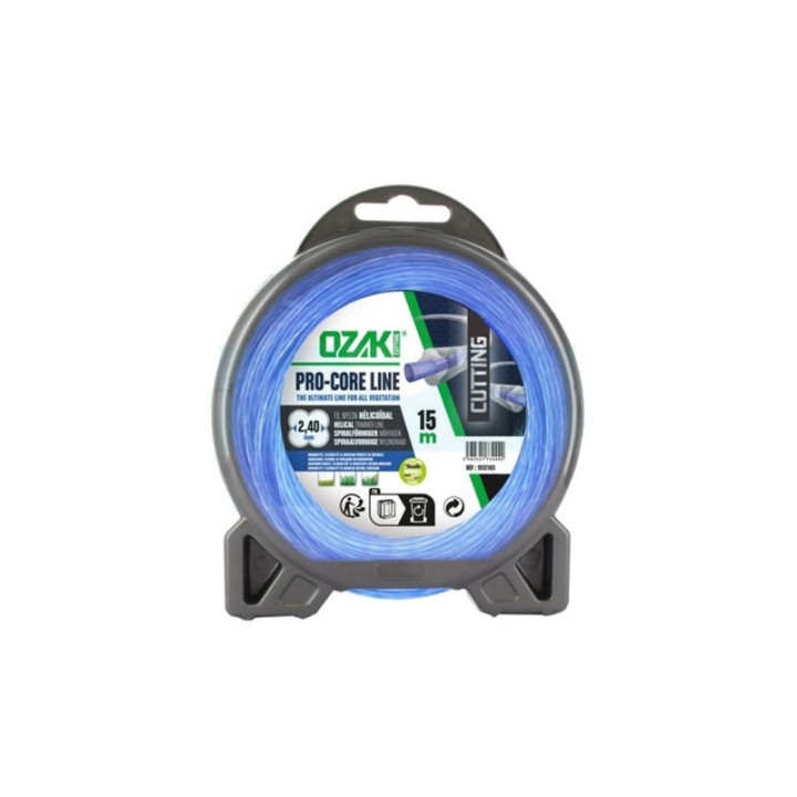 Fil nylon PRO-CORE LINE hélicoïdal Ozaki 2,4mm / 15m