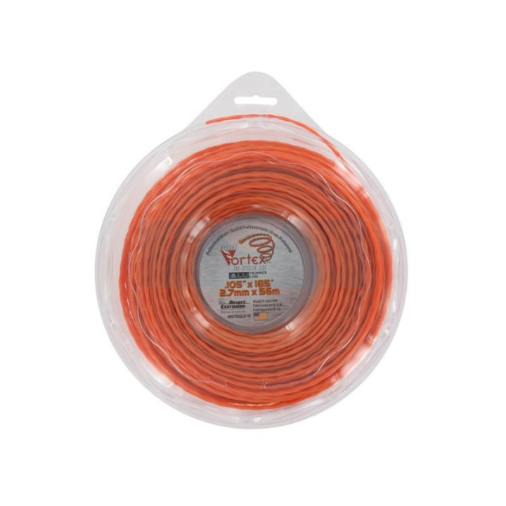 Fil nylon copolymère vortex Alu orange 2,7mm / 56m