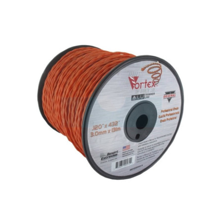 Fil nylon copolymère vortex Alu orange 3mm / 131m