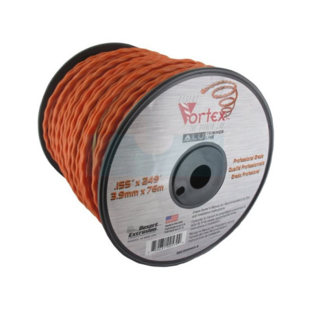 Fil nylon copolymère Vortex alu orange 3,9mm / 76m