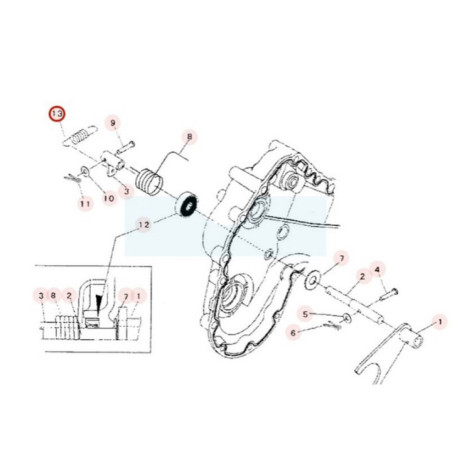 Ressort d'embrayage pour motobineuse Sarp (0002010042)