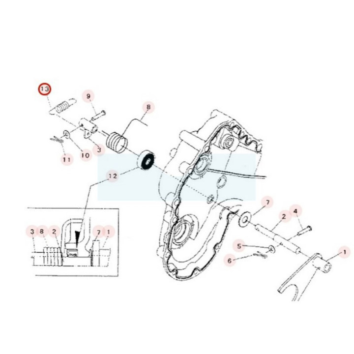 Ressort d'embrayage pour motobineuse Sarp (0002010042)