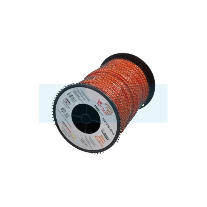 Fil nylon copolymère vortex Alu orange 3,3mm / 183m