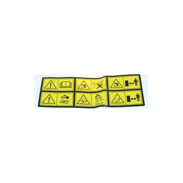 Étiquette de sécurité 6 pictogrammes pour Castelgarden / GGP (1143623651)