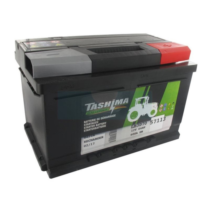 Batterie de démarrage Tashima Pb Ca/Ca, 12V - 64Ah (57113)