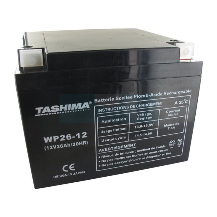 Batterie motoculture Tashima 12V, 26Ah (WP2612)