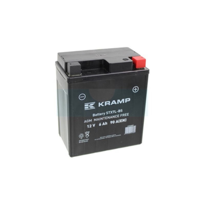 Batterie tondeuse / moto Kramp 12V 6Ah (YTX7-BS)