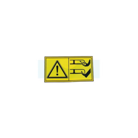 Autocollant de danger pour tracteur tondeuse Castelgarden / GGP (114356699/1)
