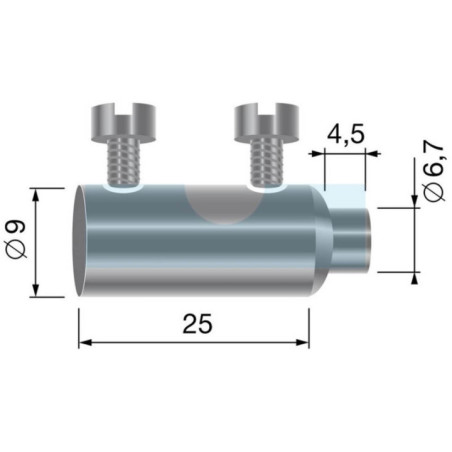 Serre-câble double 3mm max
