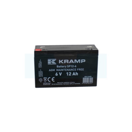 Batterie 6V 12Ah fermée Kramp (SBA126KR)