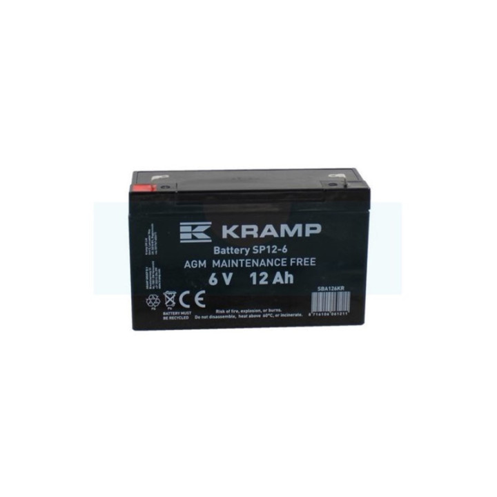 Batterie 6V 12Ah fermée Kramp (SBA126KR)