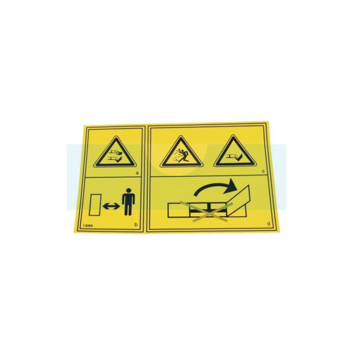 Autocollant de plateau de coupe pout tracteur tondeuse Wolf (ET13089)