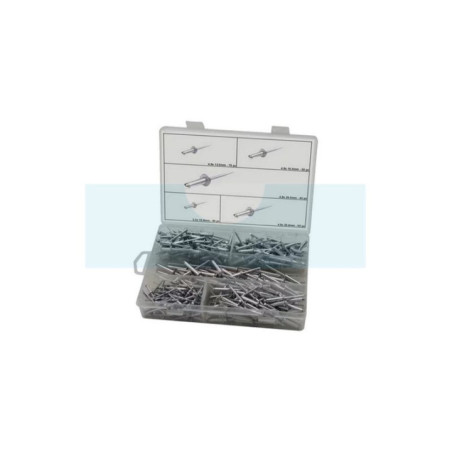 Assortiment / coffret de 300 rivets pop acier (75804STI)