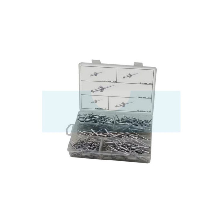 Assortiment / coffret de 300 rivets pop acier (75804STI)