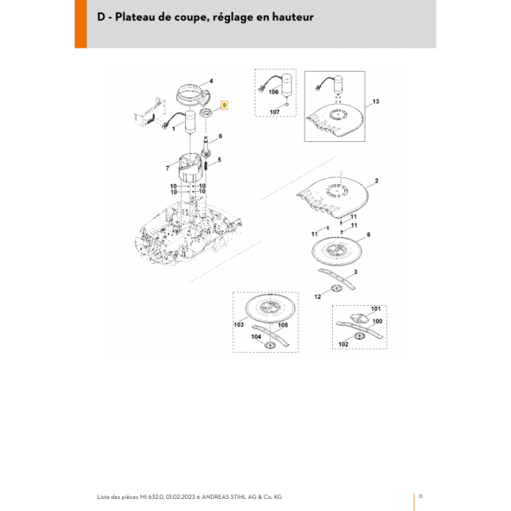 Molette De Serrage pour tondeuse robot Viking (63097636400) | Motoculture-Distri-Piece.Fr