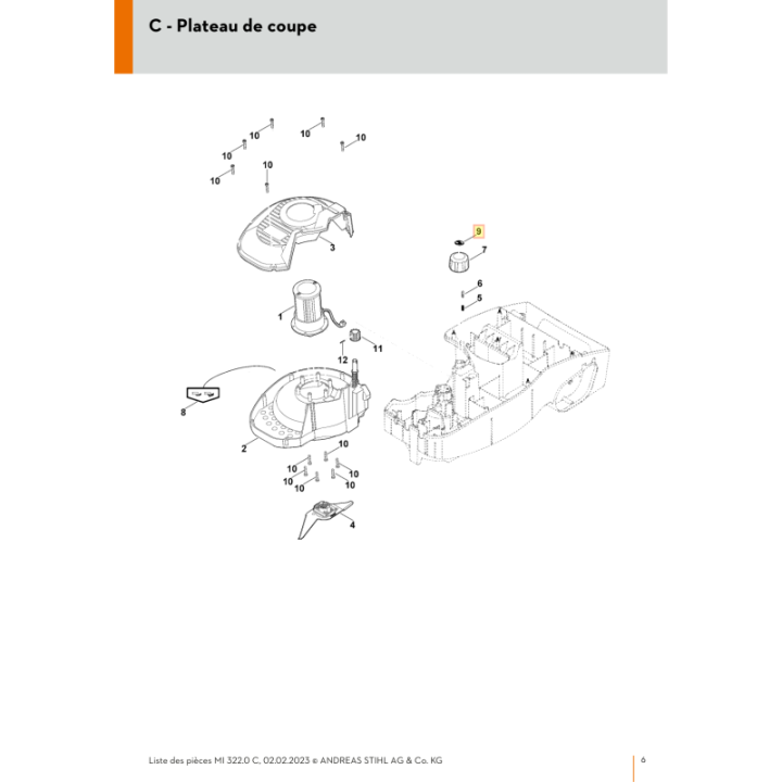 Autocollant reglage hauteur pour tondeuse robot Viking (63009674440) | Motoculture-Distri-Piece.Fr