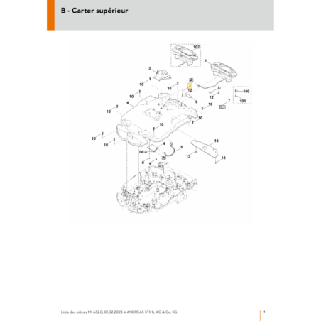 Aimant pour tondeuse robot Stihl (63094050710) | Motoculture-Distri-Piece.Fr