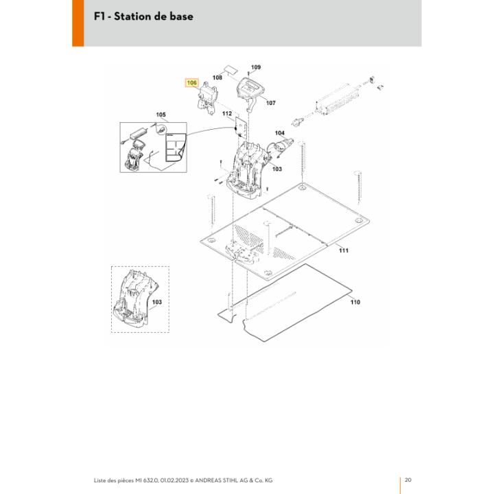Recouvrement pour tondeuse robot Viking (63094032501) | Motoculture-Distri-Piece.Fr