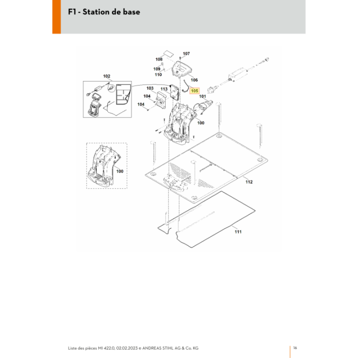 Faisceau de cables pour tondeuse robot Viking (63014403020) | Motoculture-Distri-Piece.Fr