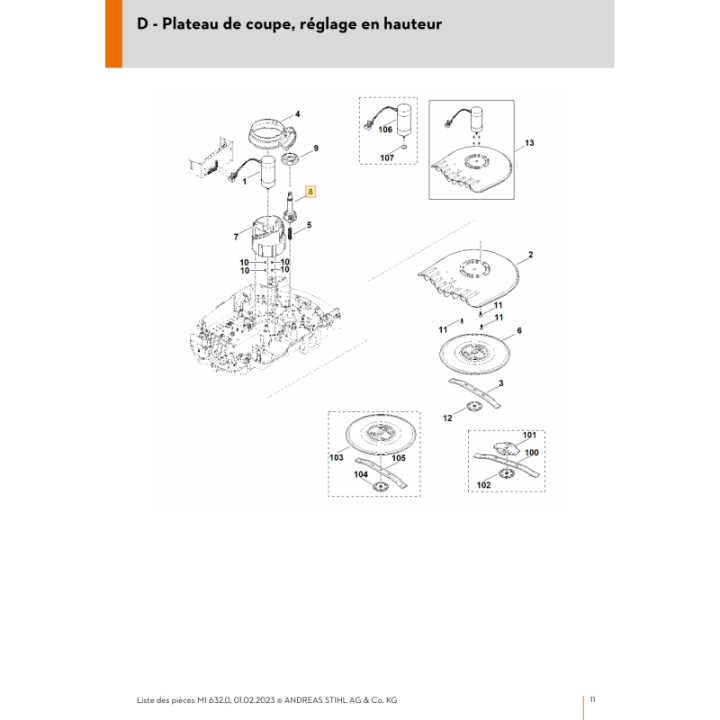 Pignon pour tondeuse robot Stihl (63097636100) | Motoculture-Distri-Piece.Fr