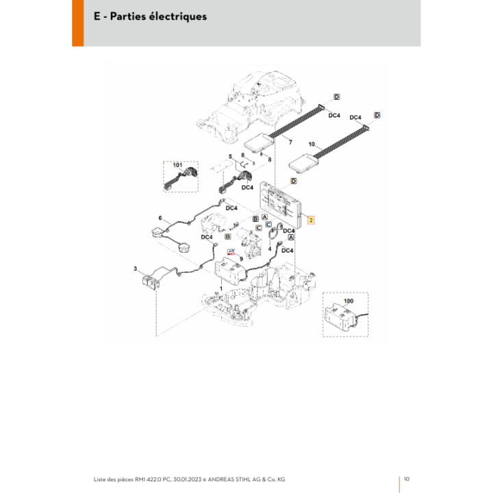 Carte électronique pour tondeuse robot Stihl (63014301452) | Motoculture-Distri-Piece.Fr