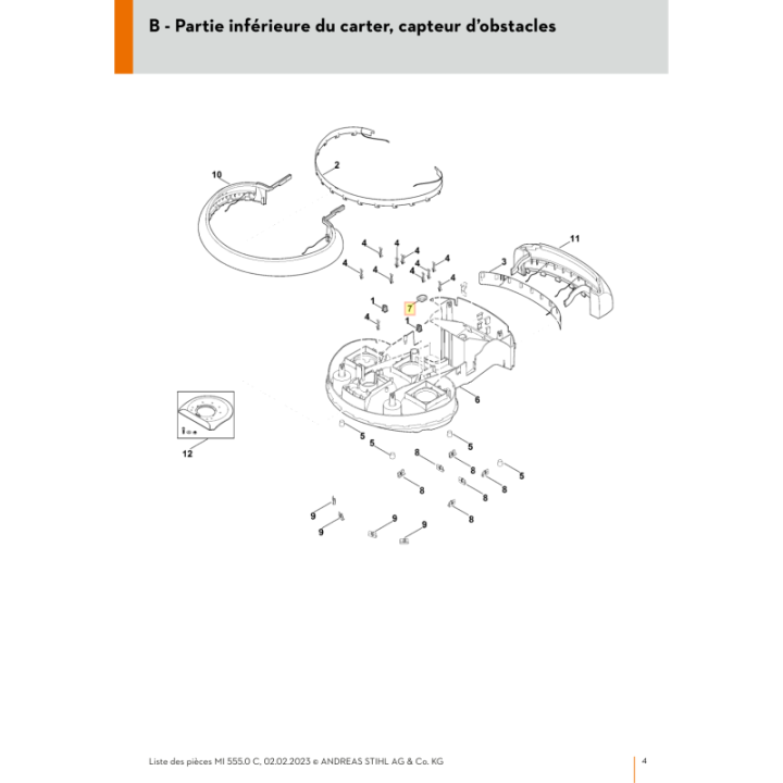 Tampon butee pour tondeuse robot Viking (63857034300) | Motoculture-Distri-Piece.Fr