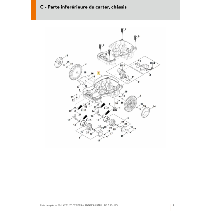 Joint pour tondeuse robot Stihl (63017190200) | Motoculture-Distri-Piece.Fr