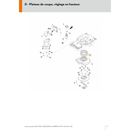 Soufflet pour tondeuse robot Stihl (63018206000) | Motoculture-Distri-Piece.Fr