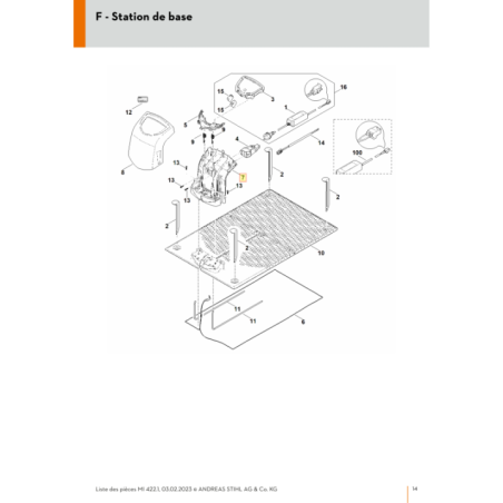 Corps pour tondeuse robot Stihl (63097011041) | Motoculture-Distri-Piece.Fr