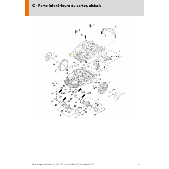 Joint pour tondeuse robot Stihl (63097190200) | Motoculture-Distri-Piece.Fr