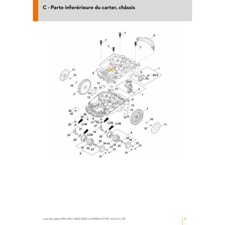 Joint pour tondeuse robot Stihl (63097190202) | Motoculture-Distri-Piece.Fr