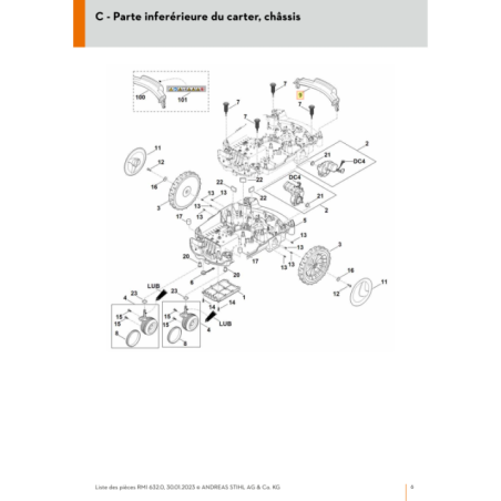 Etrier de poignée pour tondeuse robot Stihl (63097911500) | Motoculture-Distri-Piece.Fr