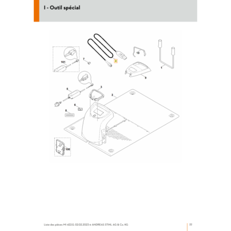 Câble de diagnostic pour tondeuse robot Stihl (63098400401) | Motoculture-Distri-Piece.Fr
