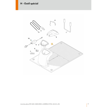 Jeu d'outils spéciaux ADO 100.1 Service pour tondeuse robot Stihl (63098901701) | Motoculture-Distri-Piece.Fr