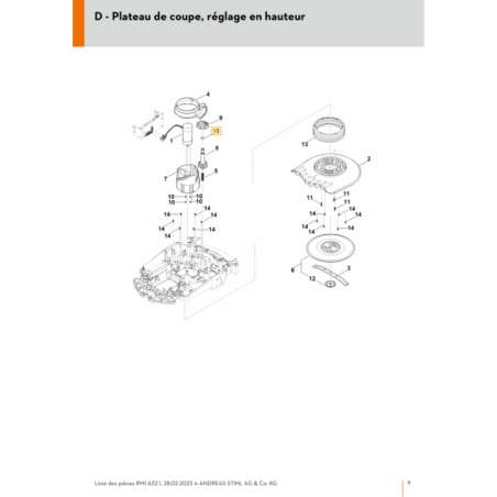 Joint torique N 16x2,2 FPM50 pour tondeuse robot Stihl (96459513354) | Motoculture-Distri-Piece.Fr