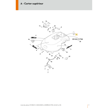 Plaque matricule pour tondeuse robot Viking (6385-967-0100) | Motoculture-Distri-Piece.Fr
