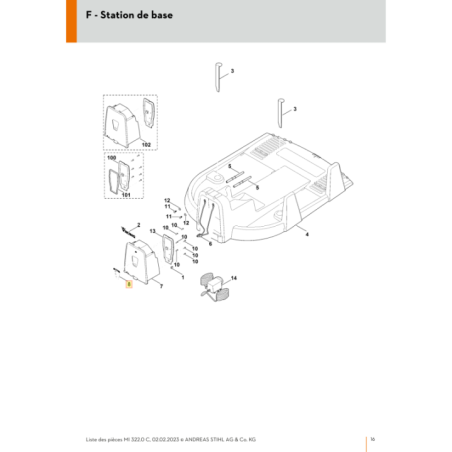 Autocollant avertissement pour tondeuse robot Viking (6300-967-4420) | Motoculture-Distri-Piece.Fr