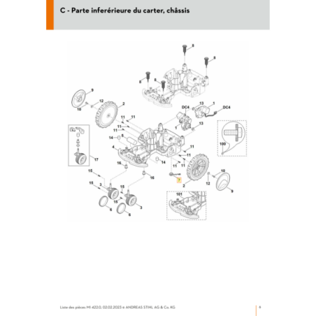 Bouchon pour tondeuse robot Viking (6301-708-5901) | Motoculture-Distri-Piece.Fr