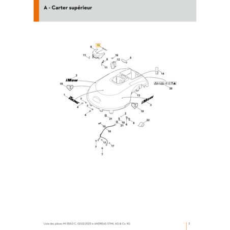Plaque matricule pour tondeuse robot Viking (6385-967-3800) | Motoculture-Distri-Piece.Fr